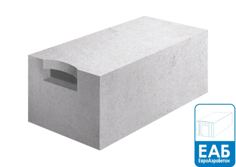Газобетонный блок ЕАБ D400 625x150x250